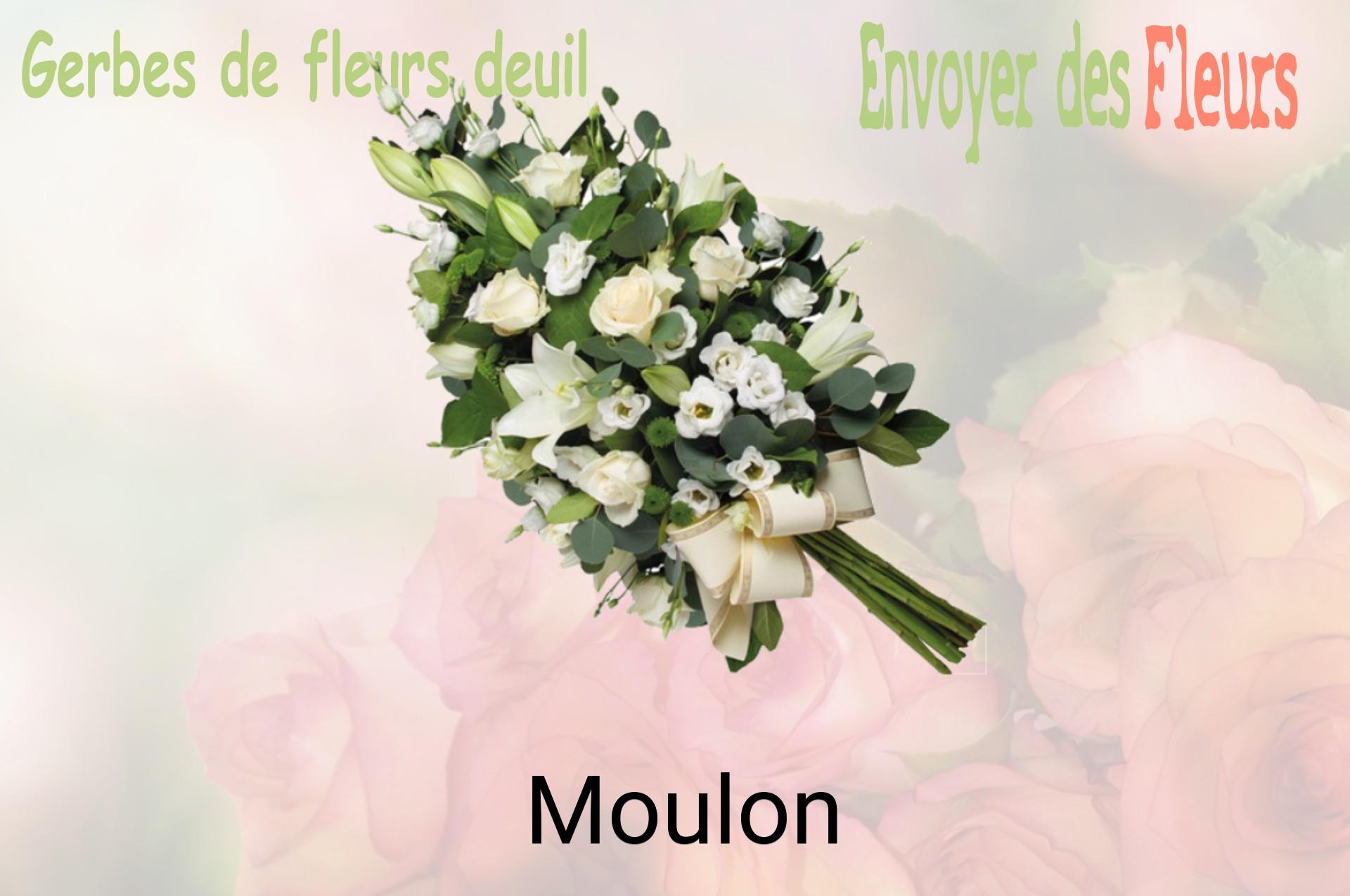 Gerbe de fleurs de deuil livrée à Moulon